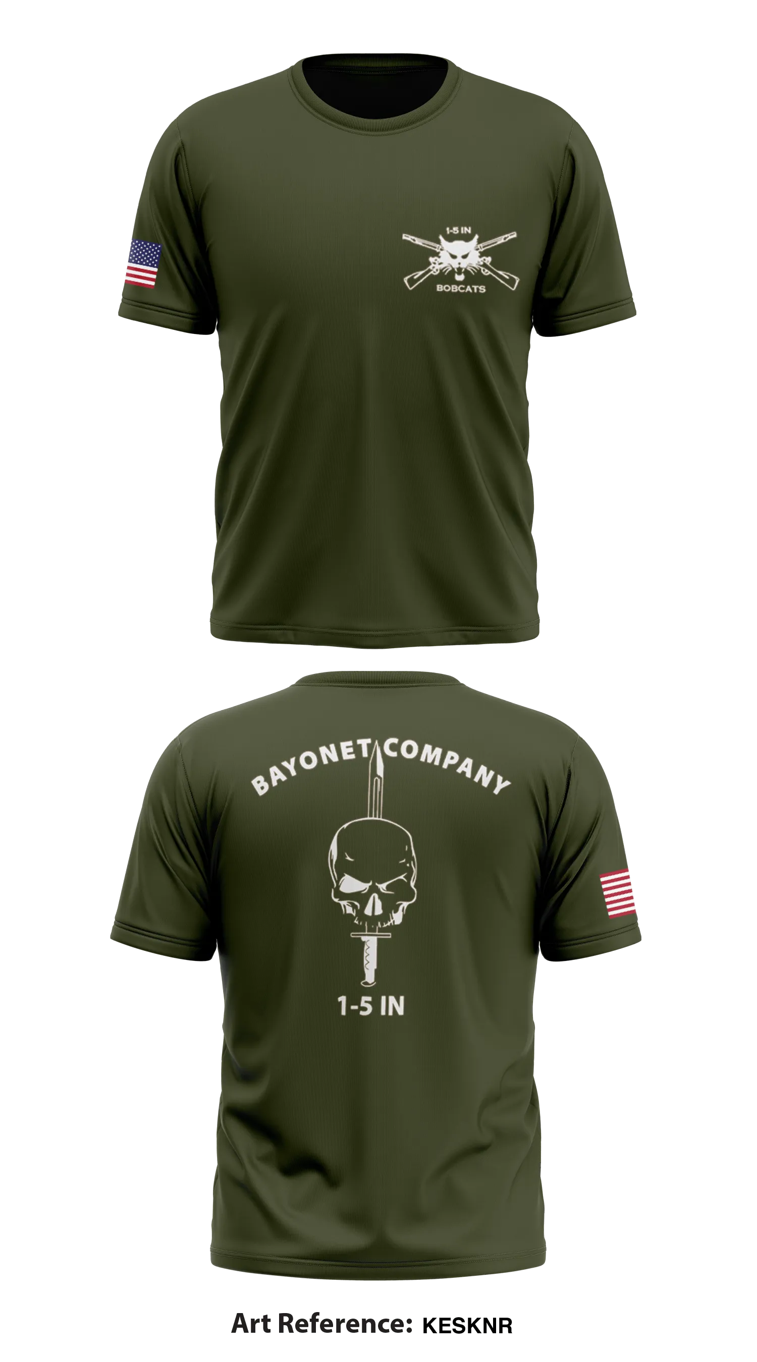 1-5 IN Bayonet Company Store 1 Core Men's SS Performance Tee - KEsknr