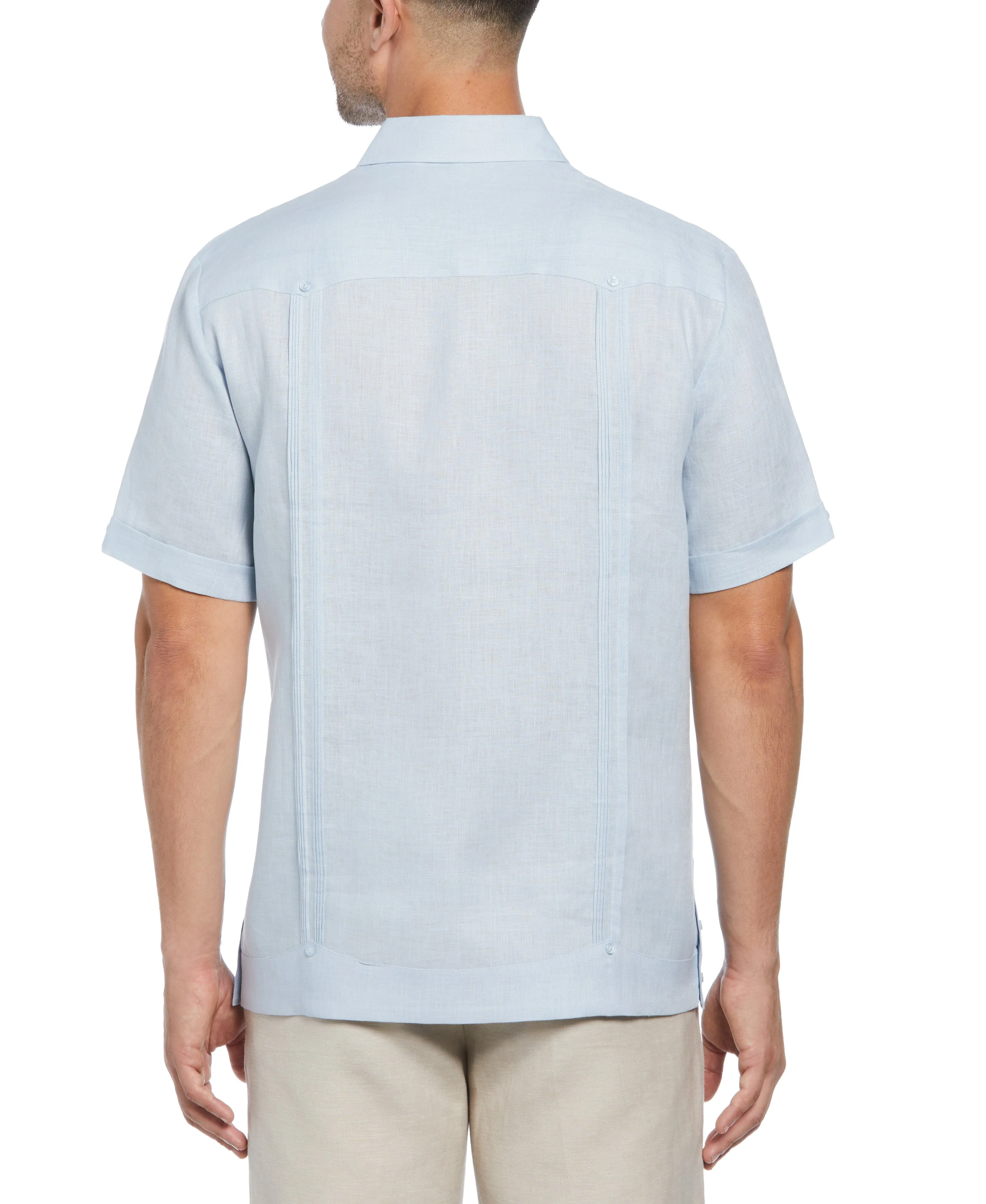 100% Linen Four-Pocket Guayabera Shirt