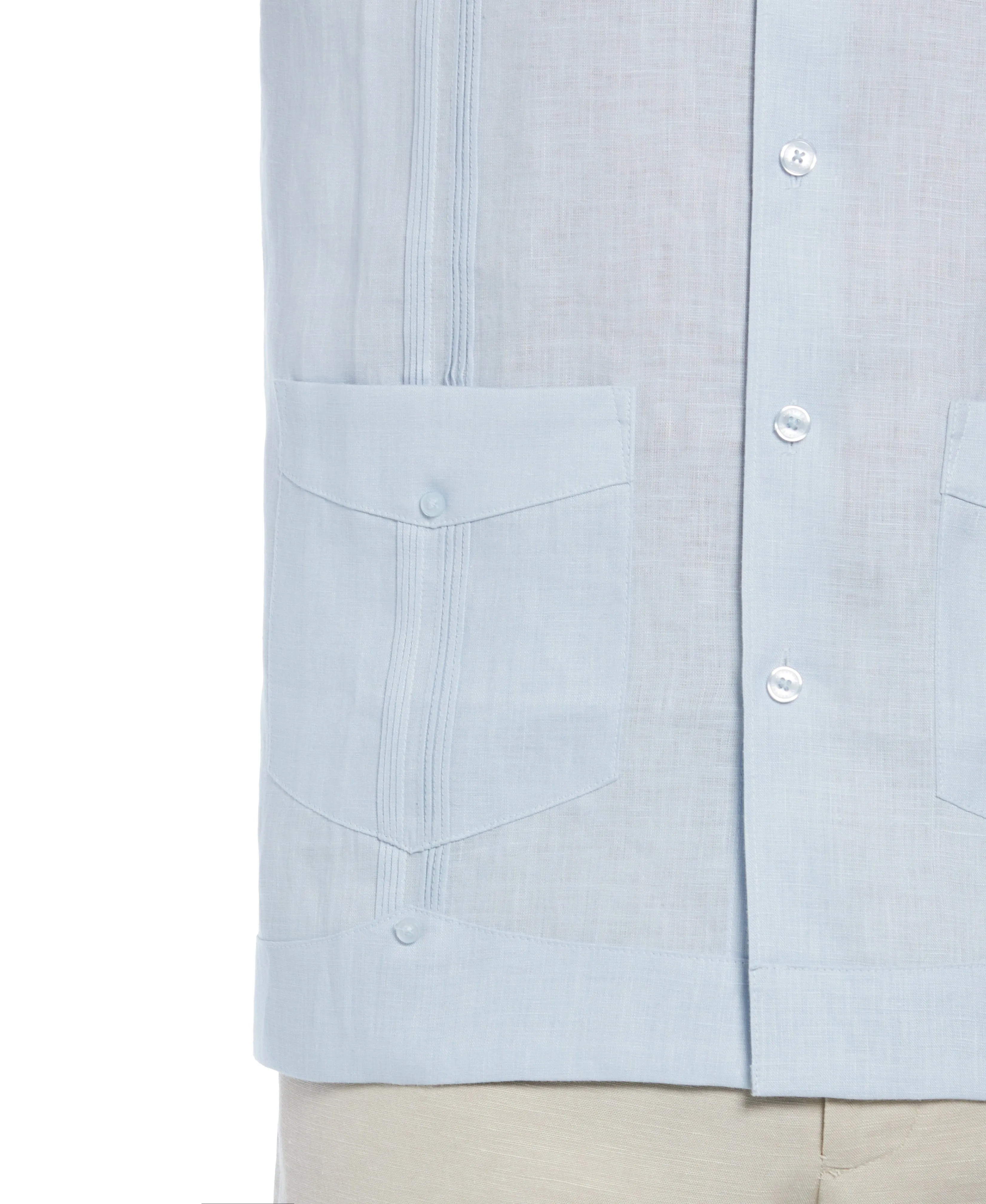 100% Linen Four-Pocket Guayabera Shirt