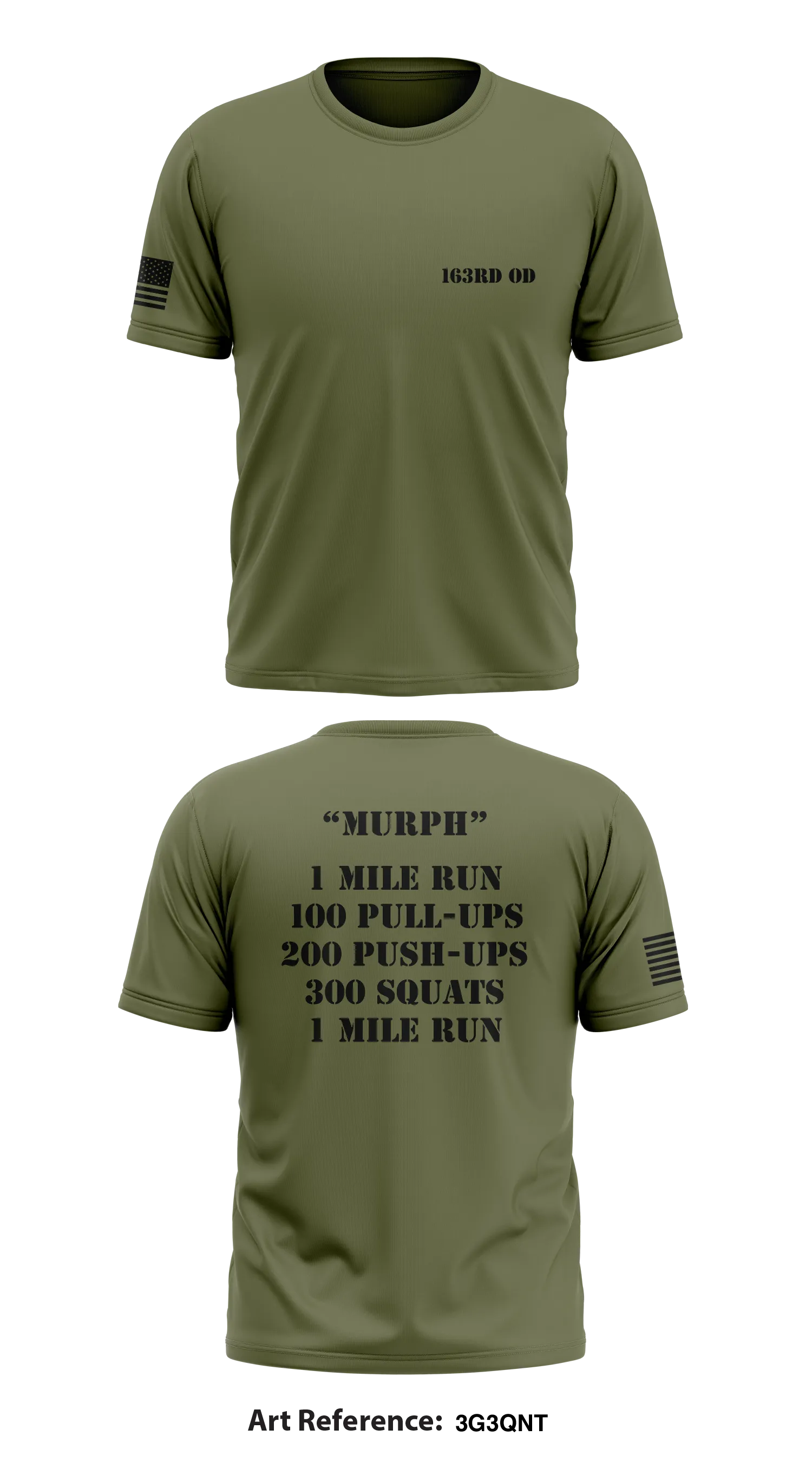 163rd OD Store 1 Core Men's SS Performance Tee - 3G3qNT