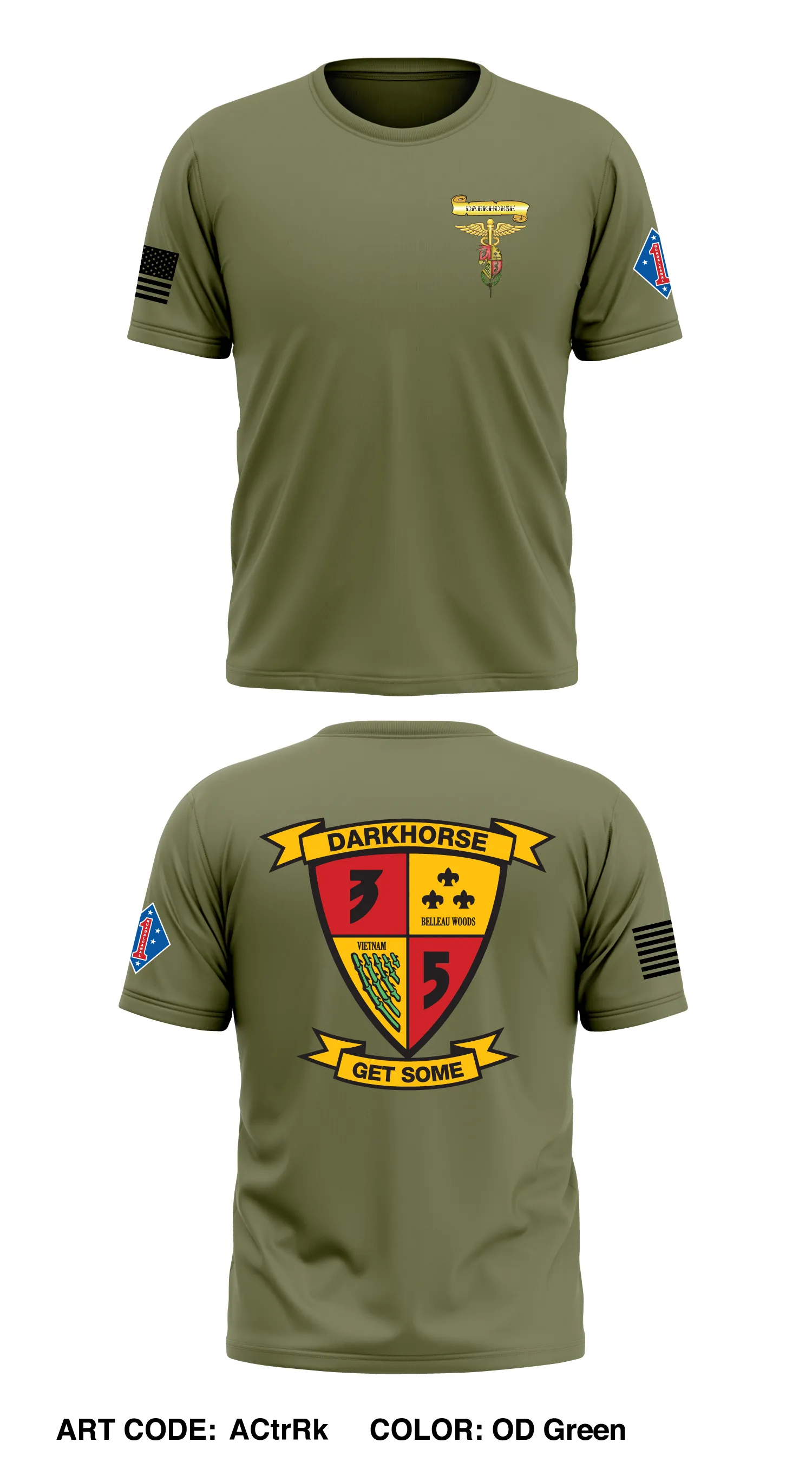 3d BN, 5th Marines Core Men's SS Performance Tee - ACtrRk