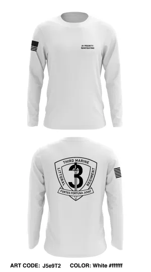3D Marine Littoral Regiment Core Men's LS Performance Tee - J5e9T2
