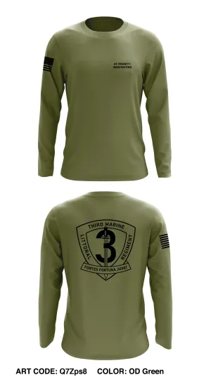 3D Marine Littoral Regiment Core Men's LS Performance Tee - Q7Zps8