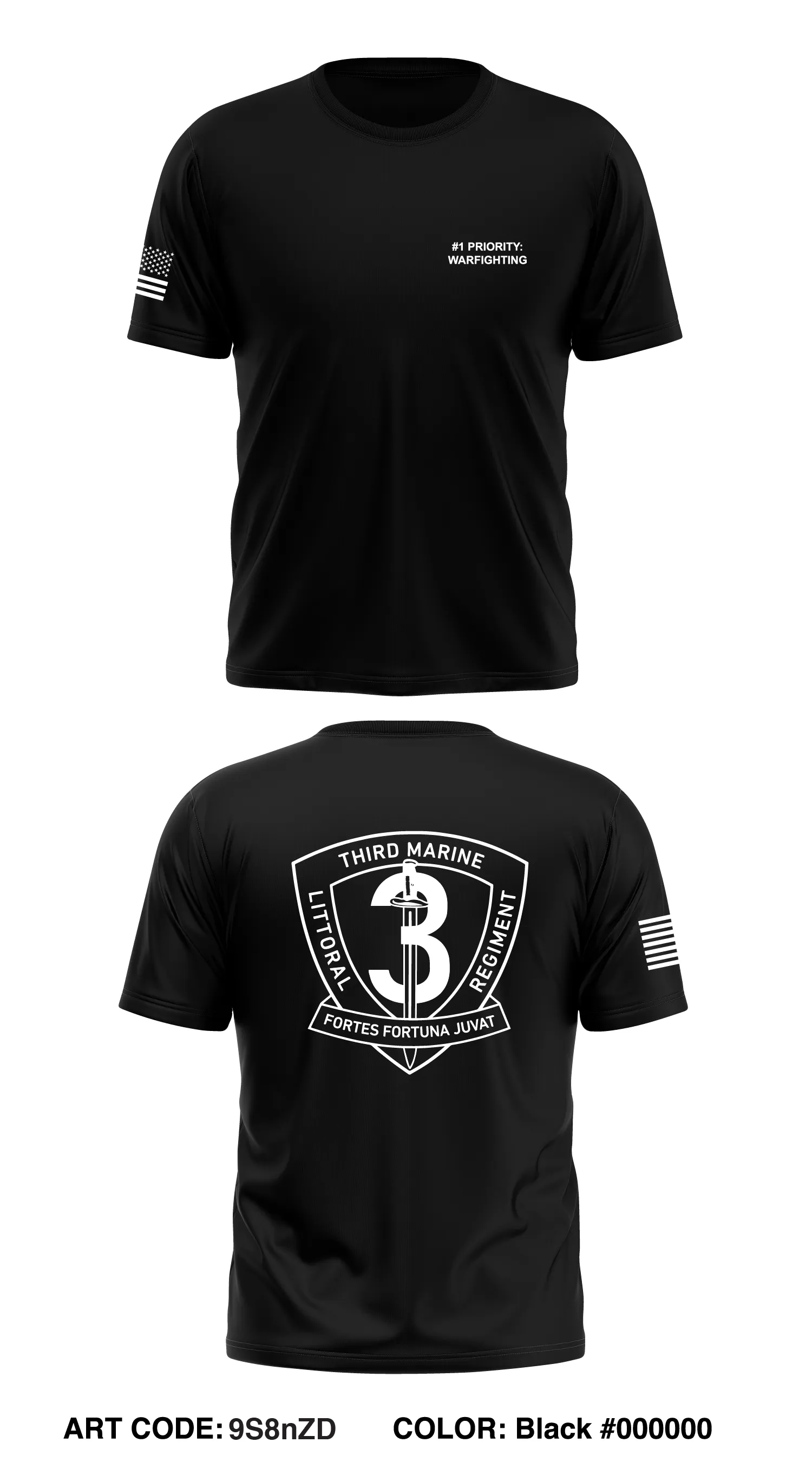 3D Marine Littoral Regiment Core Men's SS Performance Tee - 9S8nZD