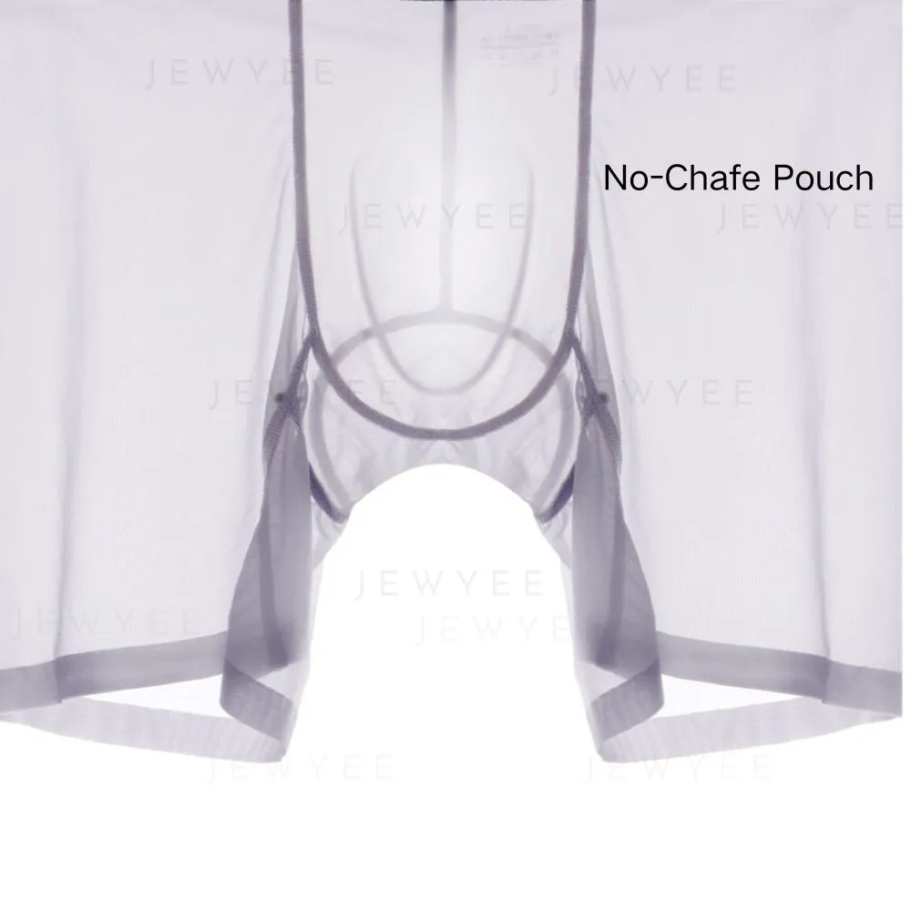 4-Pack No-Chafe Pouch - Men's Ultra Thin Ice Silk Underpants  -JEWYEE AY 849