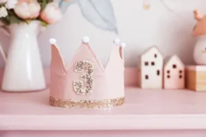 Alimrose 3rd Birthday Crown - Pink