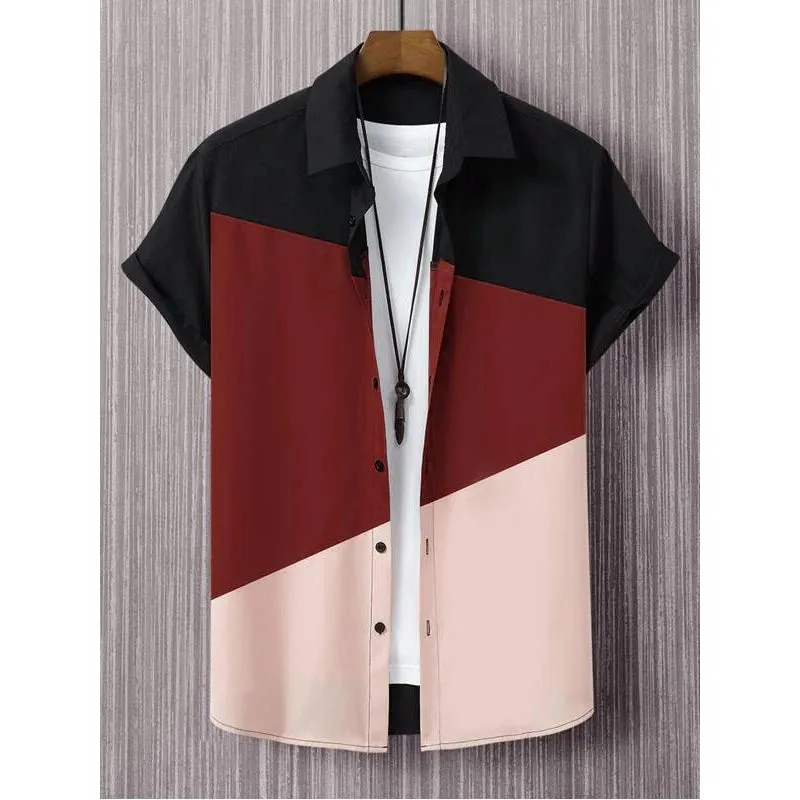 AlohaMode Herren Patchwork Hawaii-Hemd