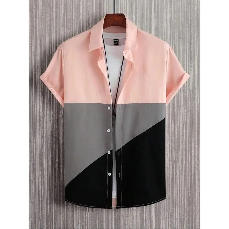 AlohaMode Herren Patchwork Hawaii-Hemd