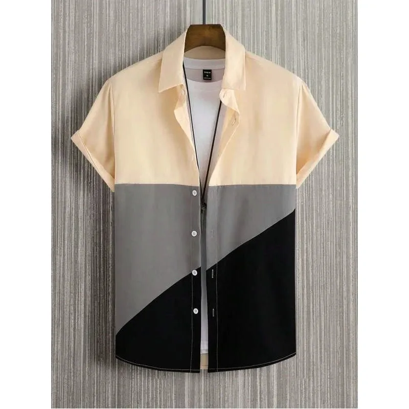 AlohaMode Herren Patchwork Hawaii-Hemd