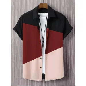 AlohaMode Herren Patchwork Hawaii-Hemd