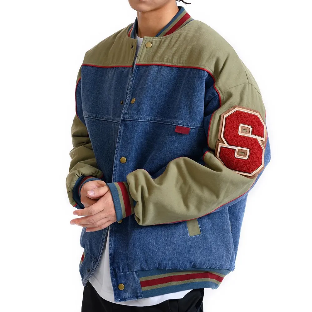 American Patchwork Embroidery Denim Jacket
