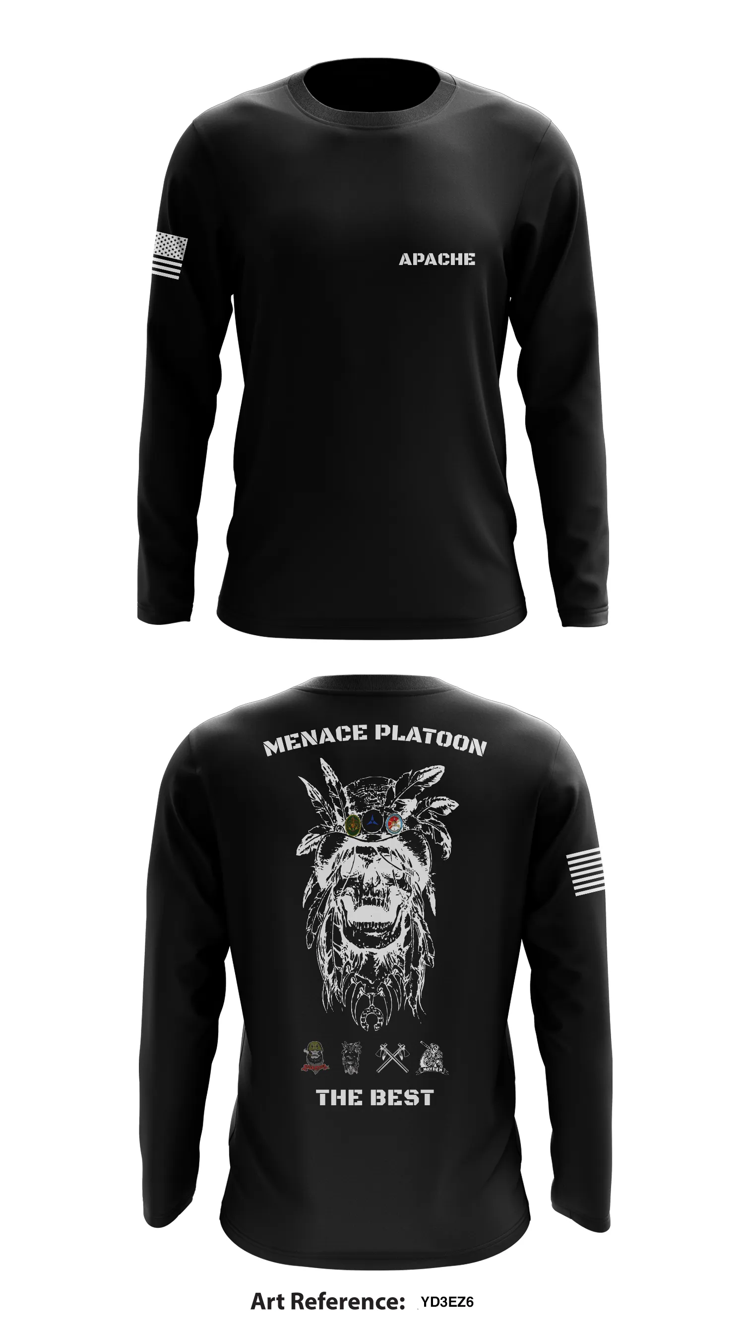 Apache, 1/3D CR Store 1 Core Men's LS Performance Tee - Yd3eZ6