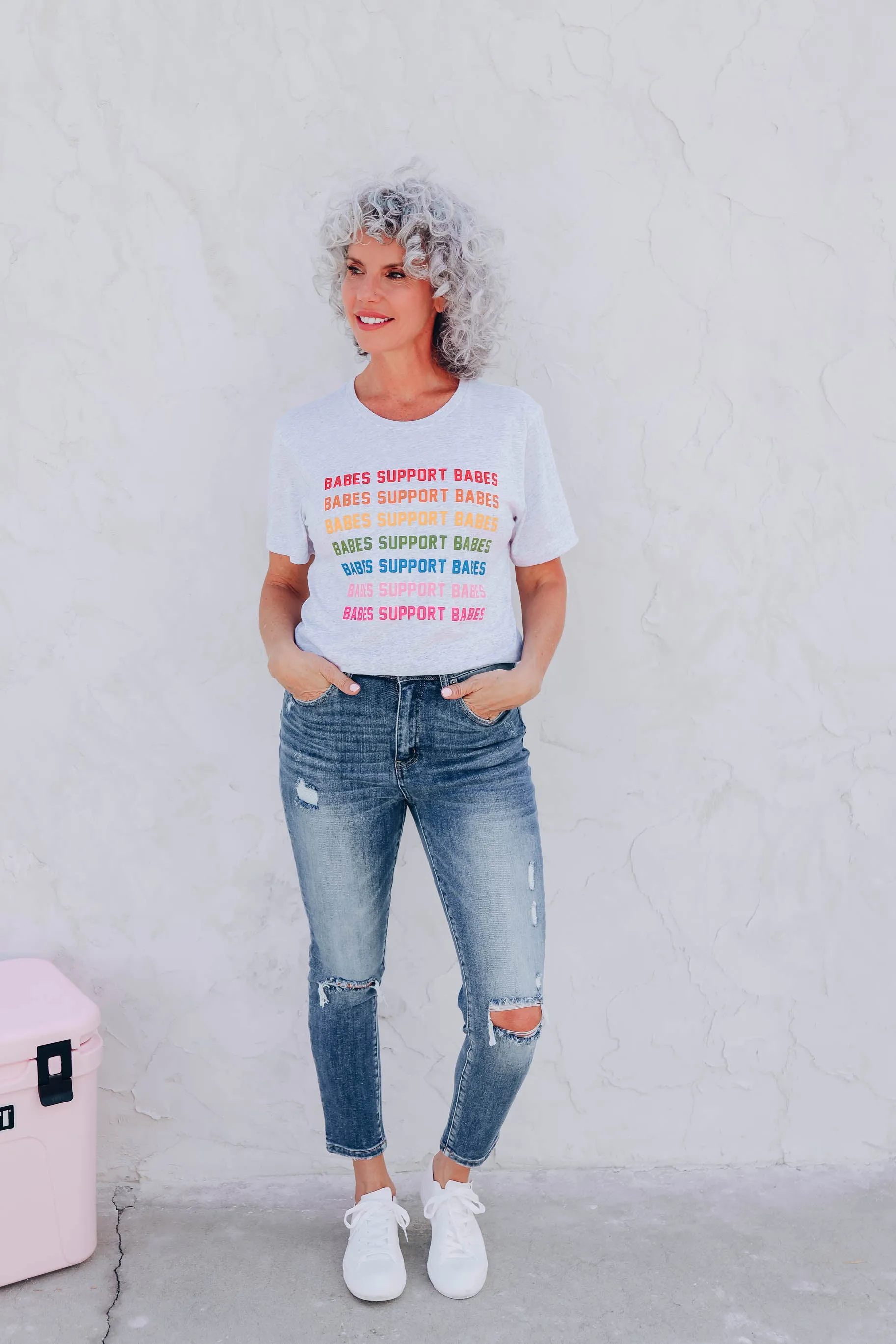 Babes Support Babes Rainbow Tee - Final Sale