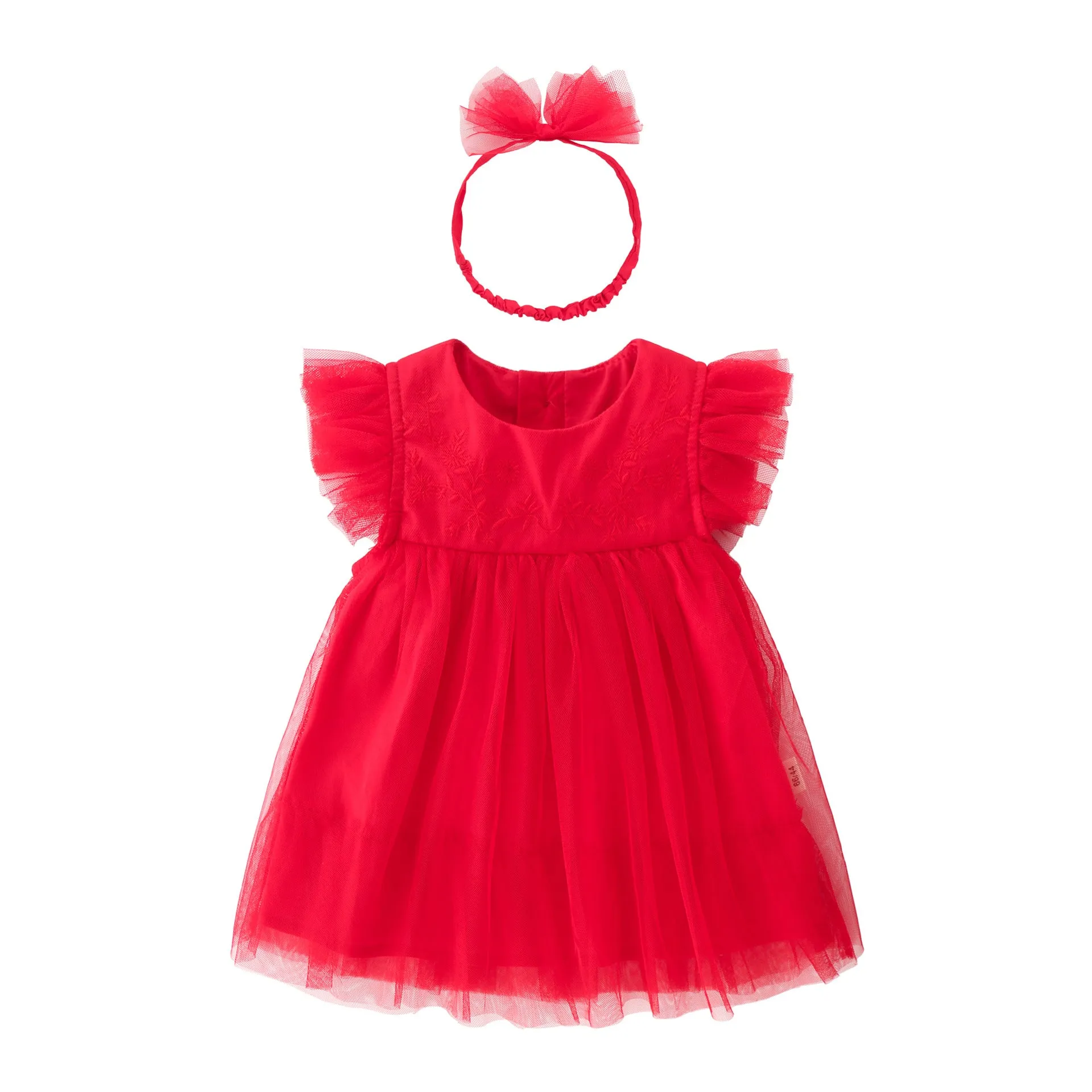 Baby Skirt European and American Style White Tulle Skirt Send Hair Band Baby Clothes Dress Princess Tulle Skirt Dress