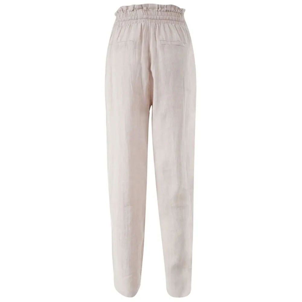 Beige Linen Jeans & Pant