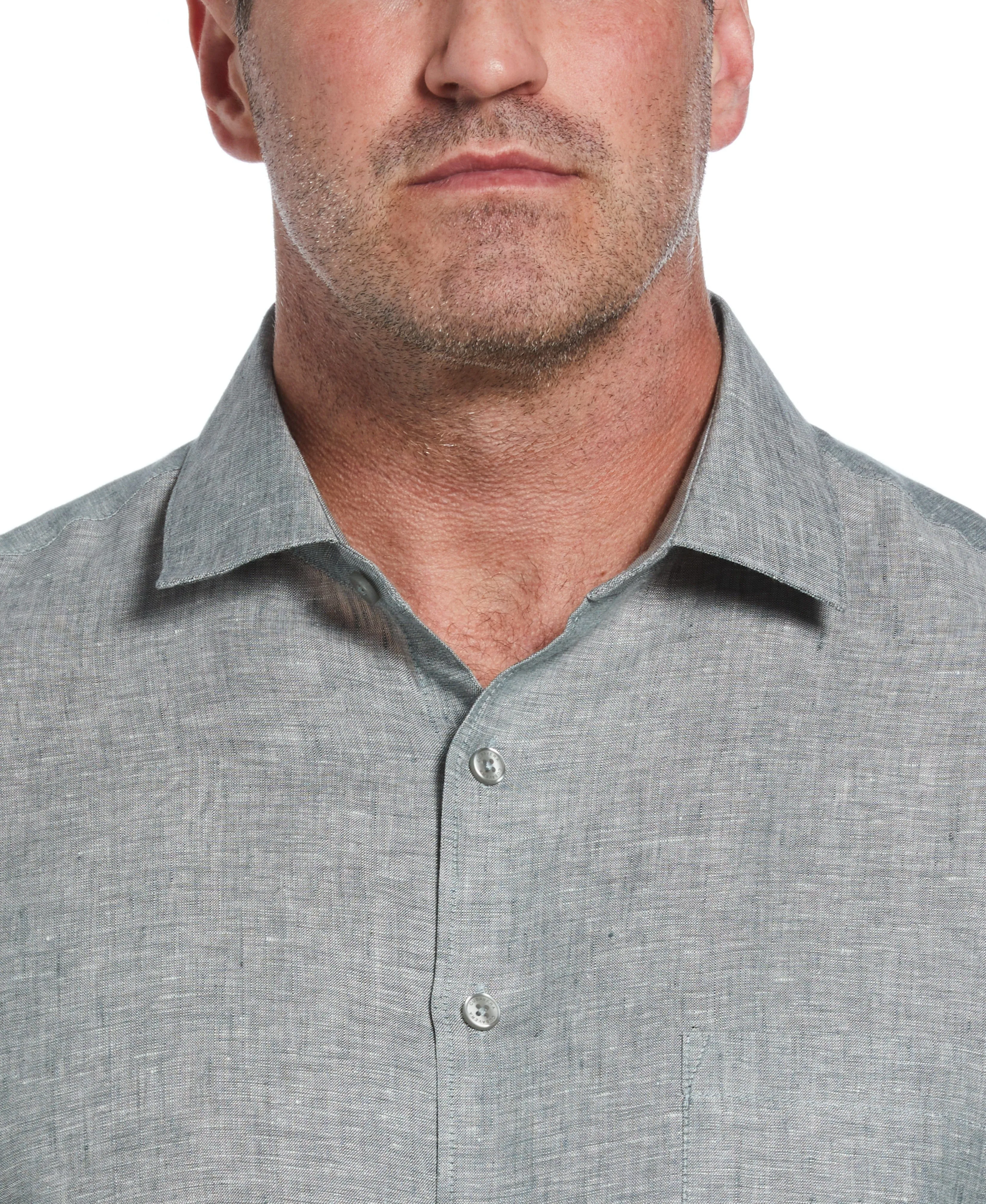 Big & Tall Classic Two-Tone Linen Shirt