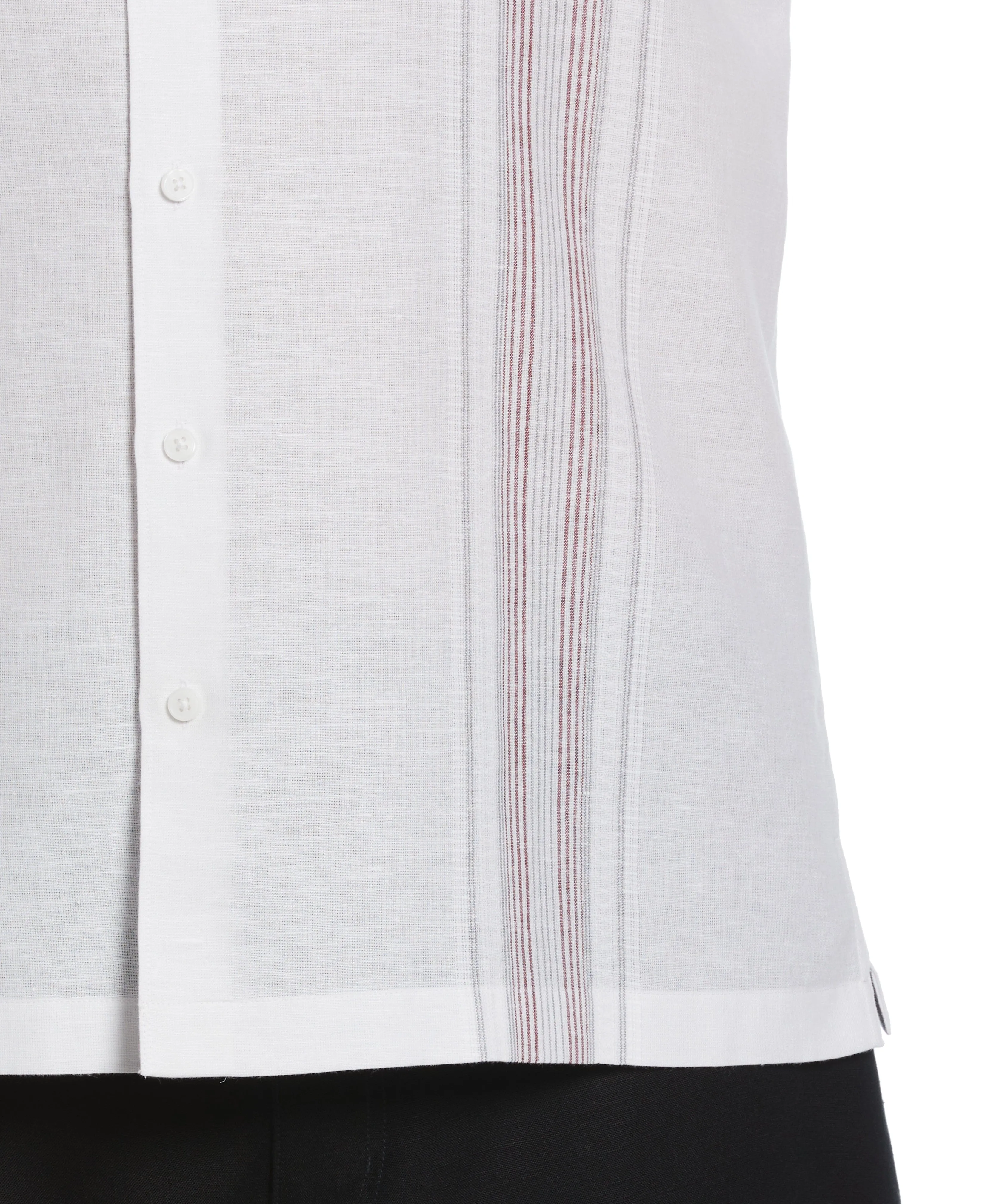 Big & Tall Linen Blend Yarn Dyed Panel Shirt