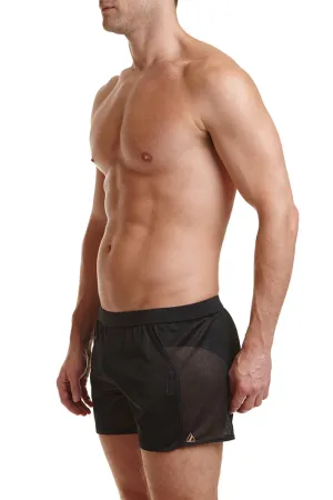 Black HUGH - 4 Inch Mesh Short