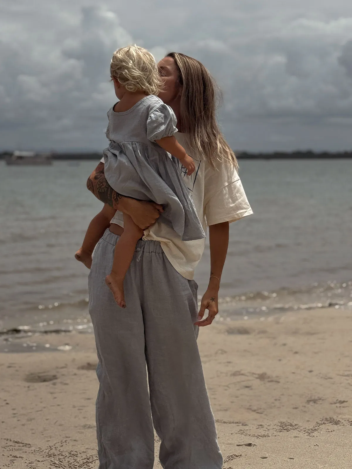 Bobbie| Women's Pants  | Seafoam Blue Check