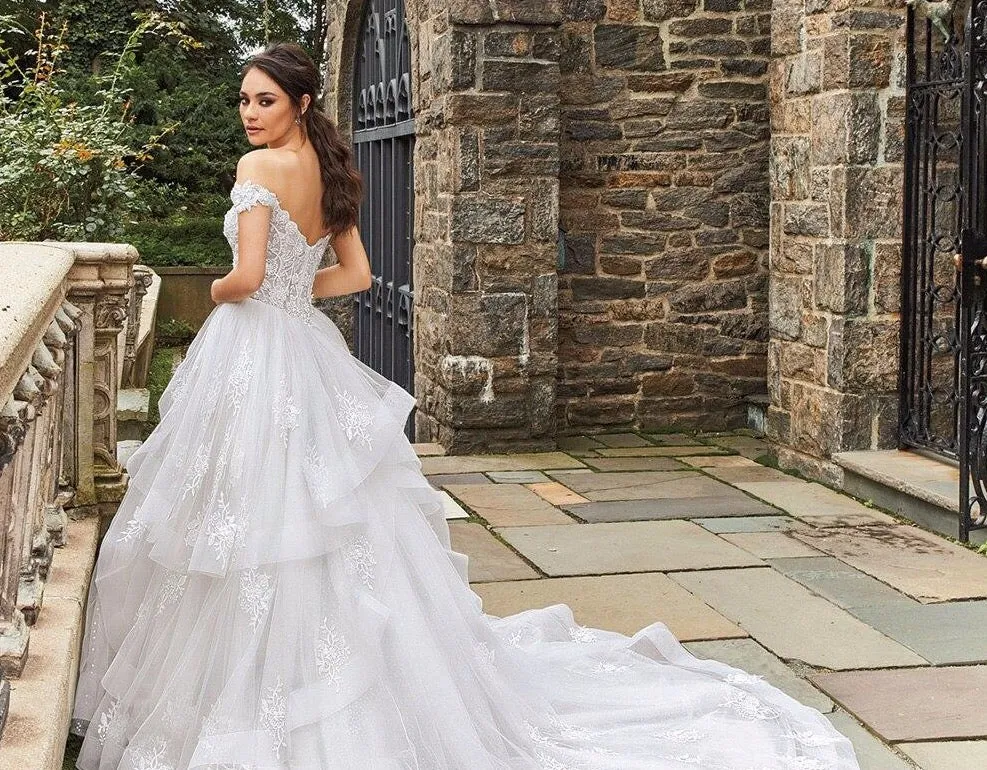 Boheme Short Sleeve See Through Illusion Bridal Dresses