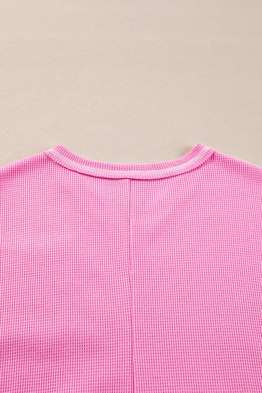 Bonbon Lace Floral Patchwork Sleeve Stitching V Neck Rib Knit Blouse