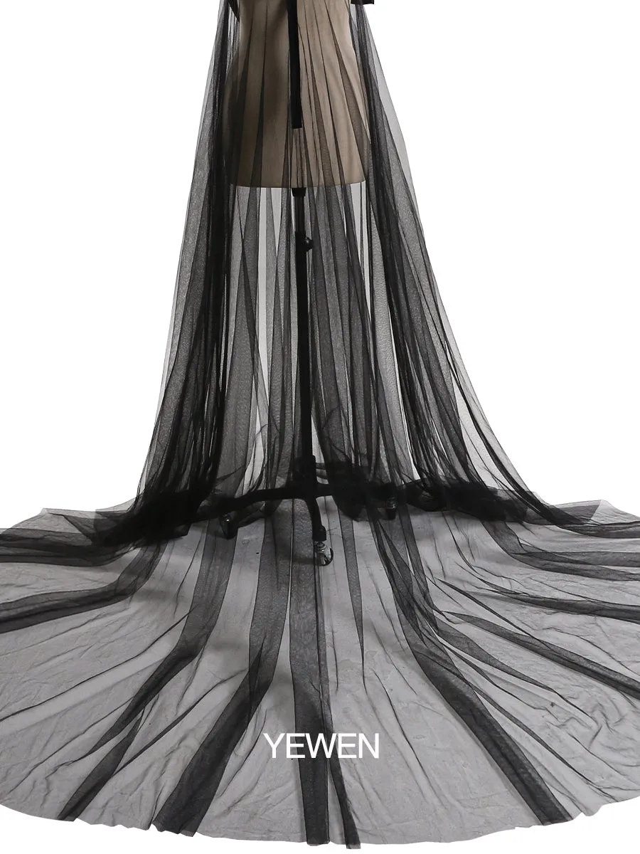 Bow Elegant Party Dress Strapless See Through Maternity Dress Baby Shower YW2130