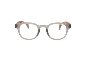 Brooklyn Rubberized Grey Reading Glasses