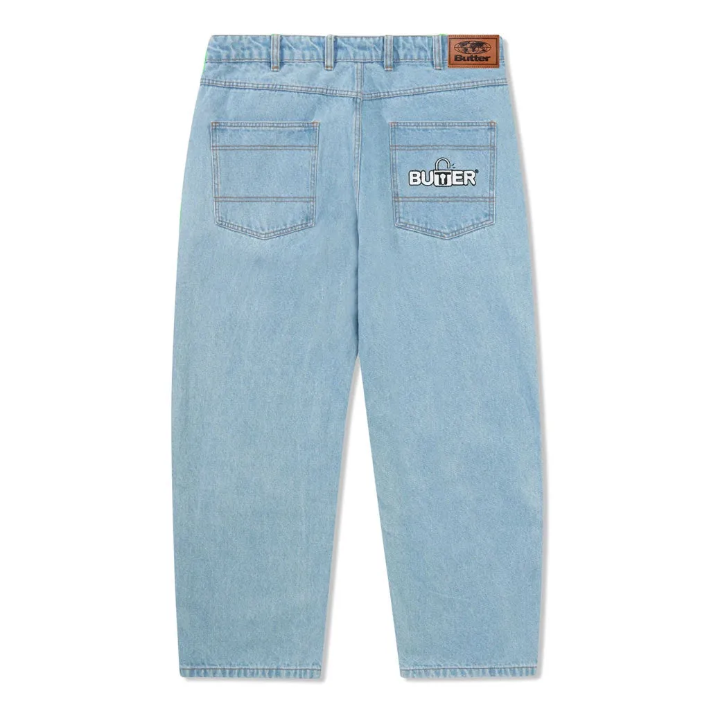 BUTTER GOODS LOCK BAGGY DENIM JEANS - LIGHT INDIGO