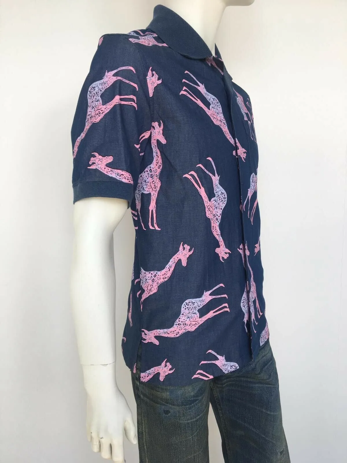 Chapman Giraffe Knit Collar Shirt