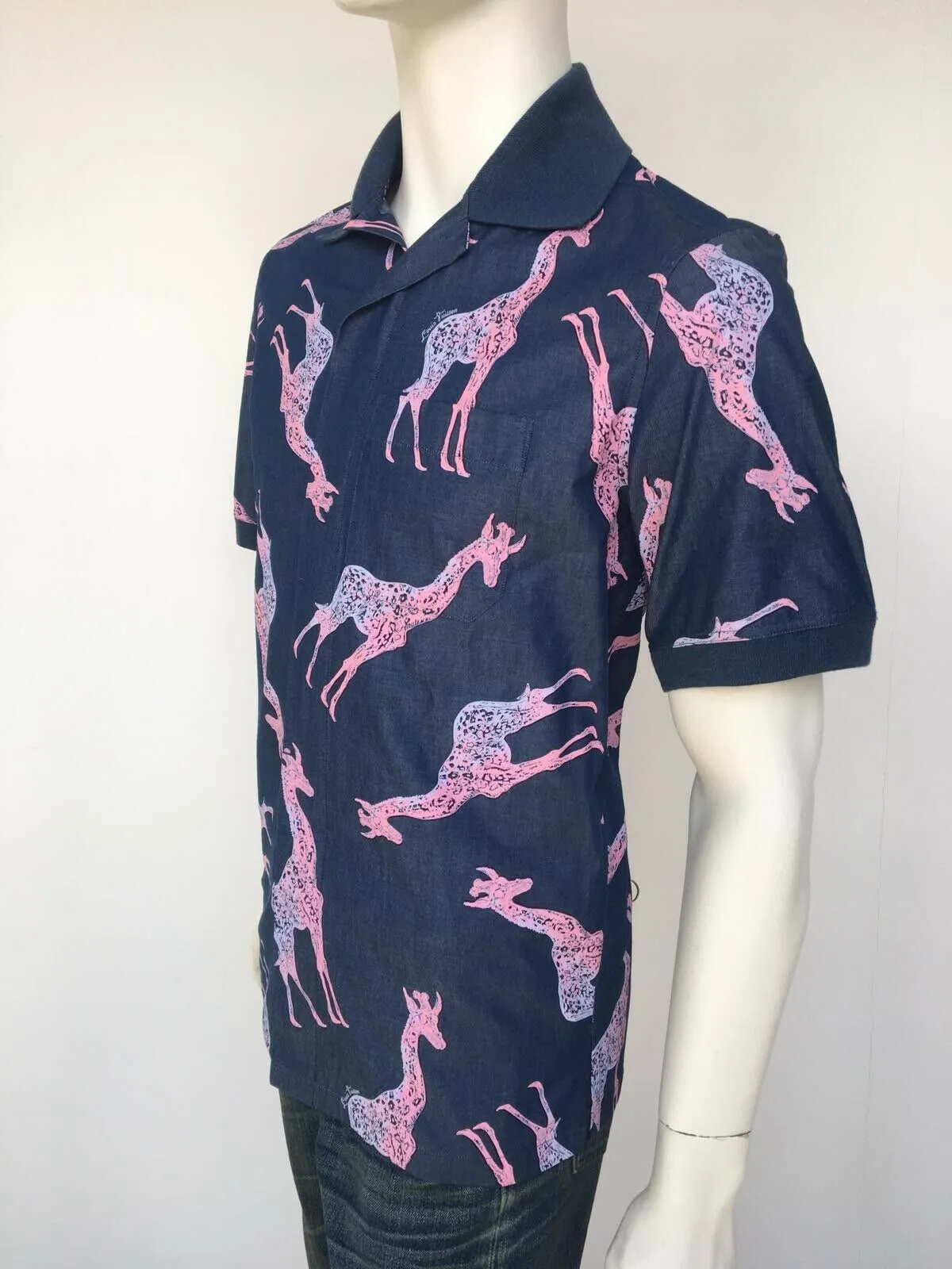 Chapman Giraffe Knit Collar Shirt