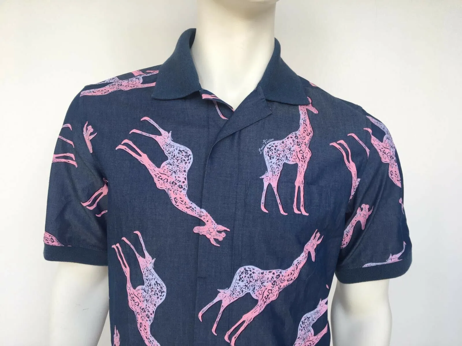 Chapman Giraffe Knit Collar Shirt