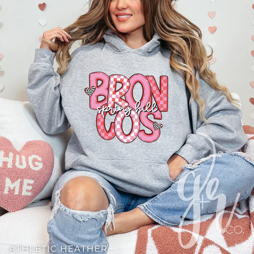 Checkered V-Day Broncos (Tees Sweatshirts)