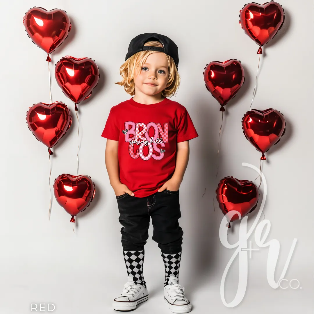 Checkered V-Day Broncos (Tees Sweatshirts)