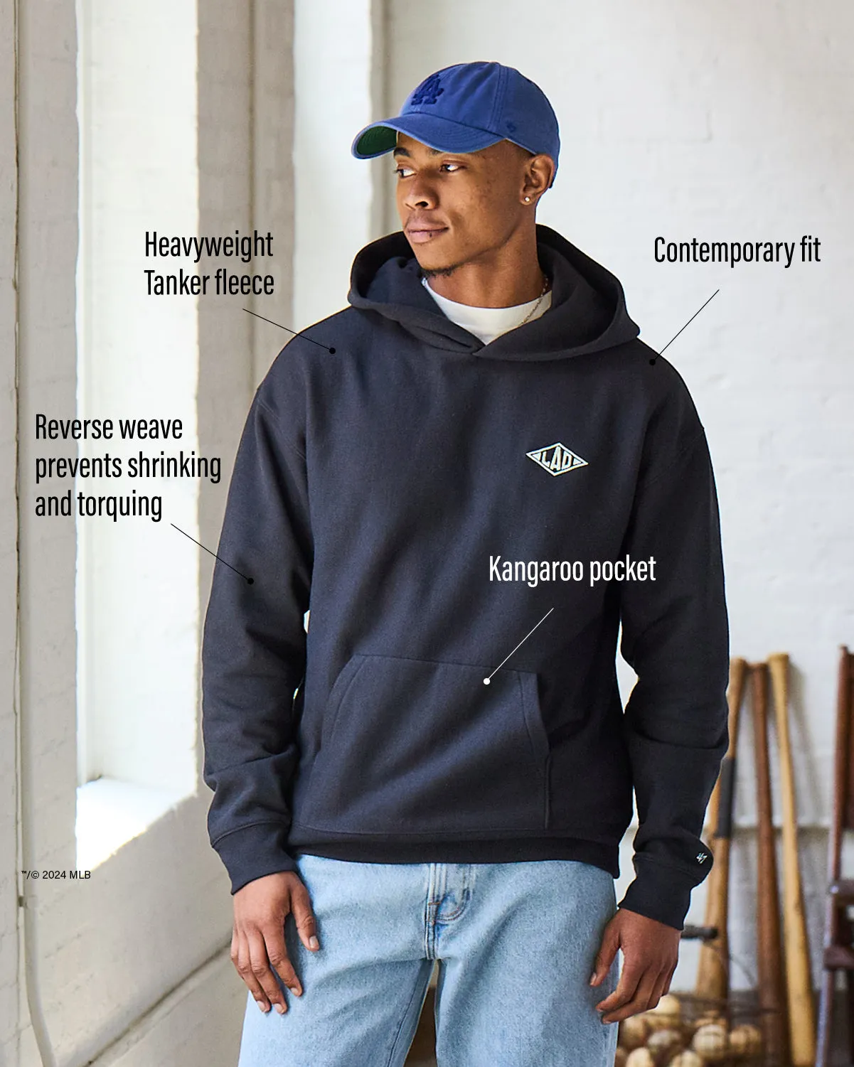 CHICAGO CUBS MONOGRAM BACKER '47 FOUNDATION HOOD