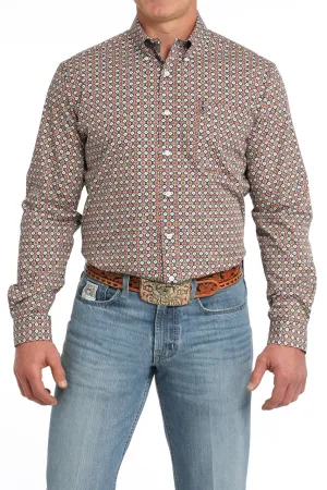 Cinch Men's Modern Fit Medallion Print Long Sleeve Western Shirt - Multi MTW1347120