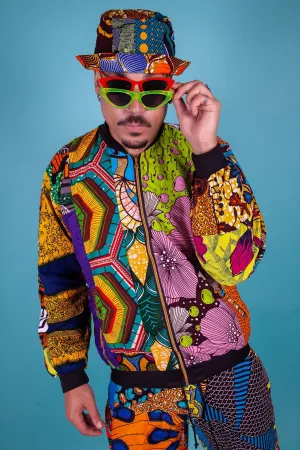 Colour Me Crazy Patchwork Festival Bomber Jacket