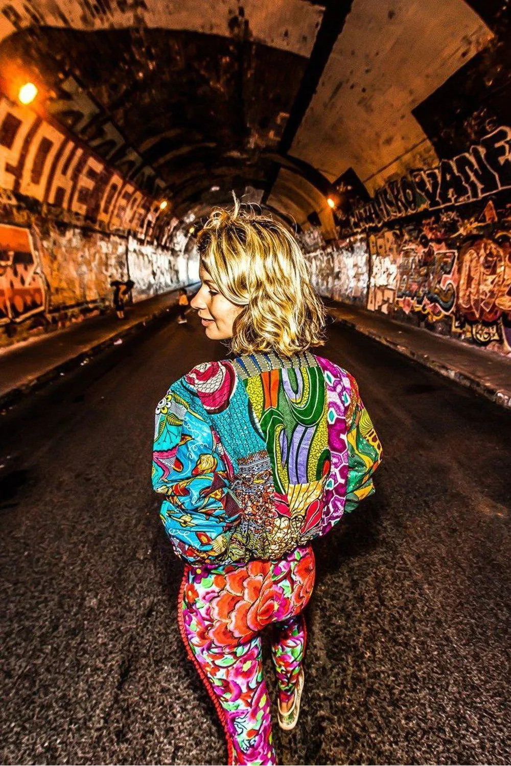 Colour Me Crazy Patchwork Festival Bomber Jacket