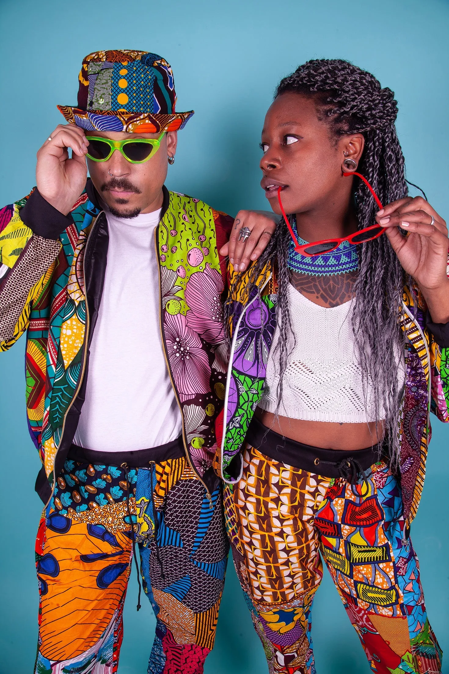 Colour Me Crazy Patchwork Festival Bomber Jacket