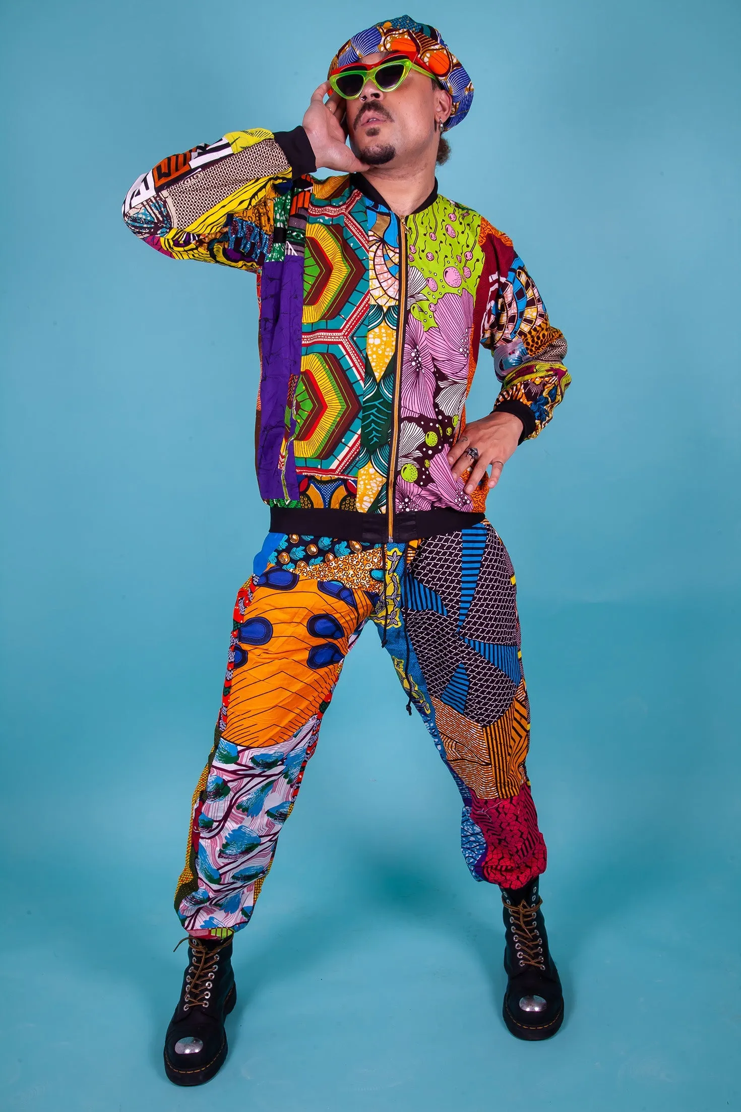Colour Me Crazy Patchwork Festival Bomber Jacket