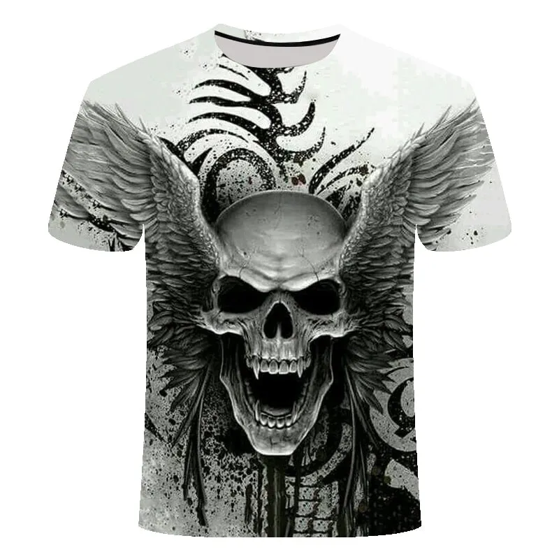 Cool 3D Skull Men's/Womens Short Sleeve Casual Quick Drying Streetwear