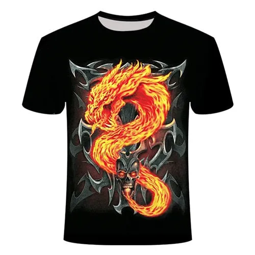 Cool 3D Skull Men's/Womens Short Sleeve Casual Quick Drying Streetwear