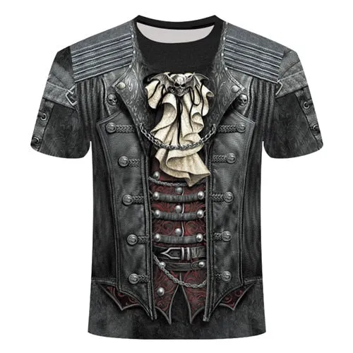 Cool 3D Skull Men's/Womens Short Sleeve Casual Quick Drying Streetwear
