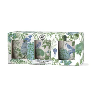 Cotton & Linen Votive Gift Set