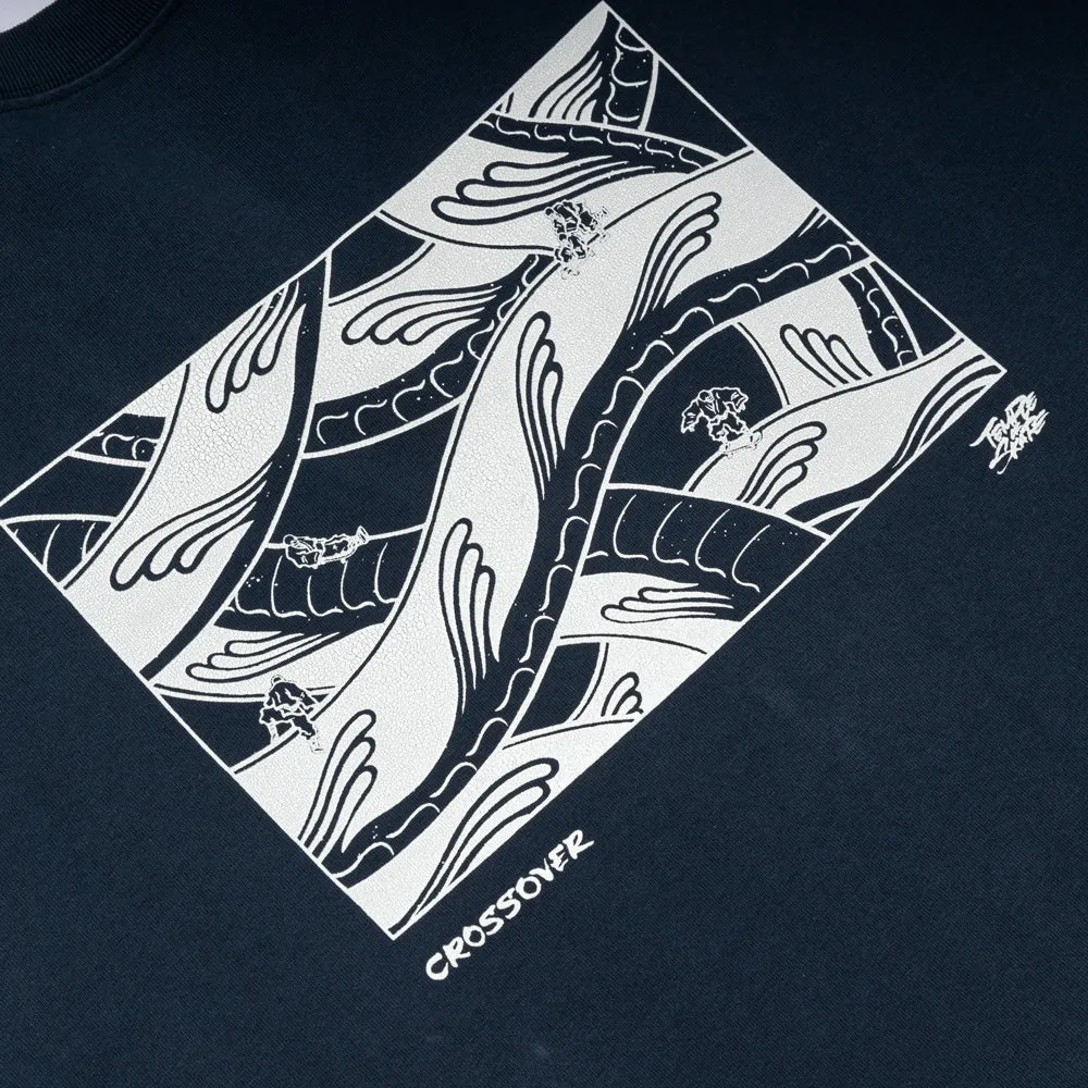 Crossover x Temple of Skate 'The Chamber of Snakes' Tee | Indigo