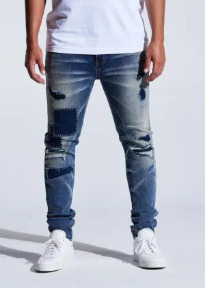 CRYSP DENIM CHARTER BLUE PATCHES