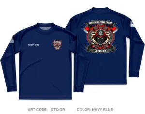 CUSTOM Clyde Fire Department Core Men's LS Performance Tee - GTXrGR