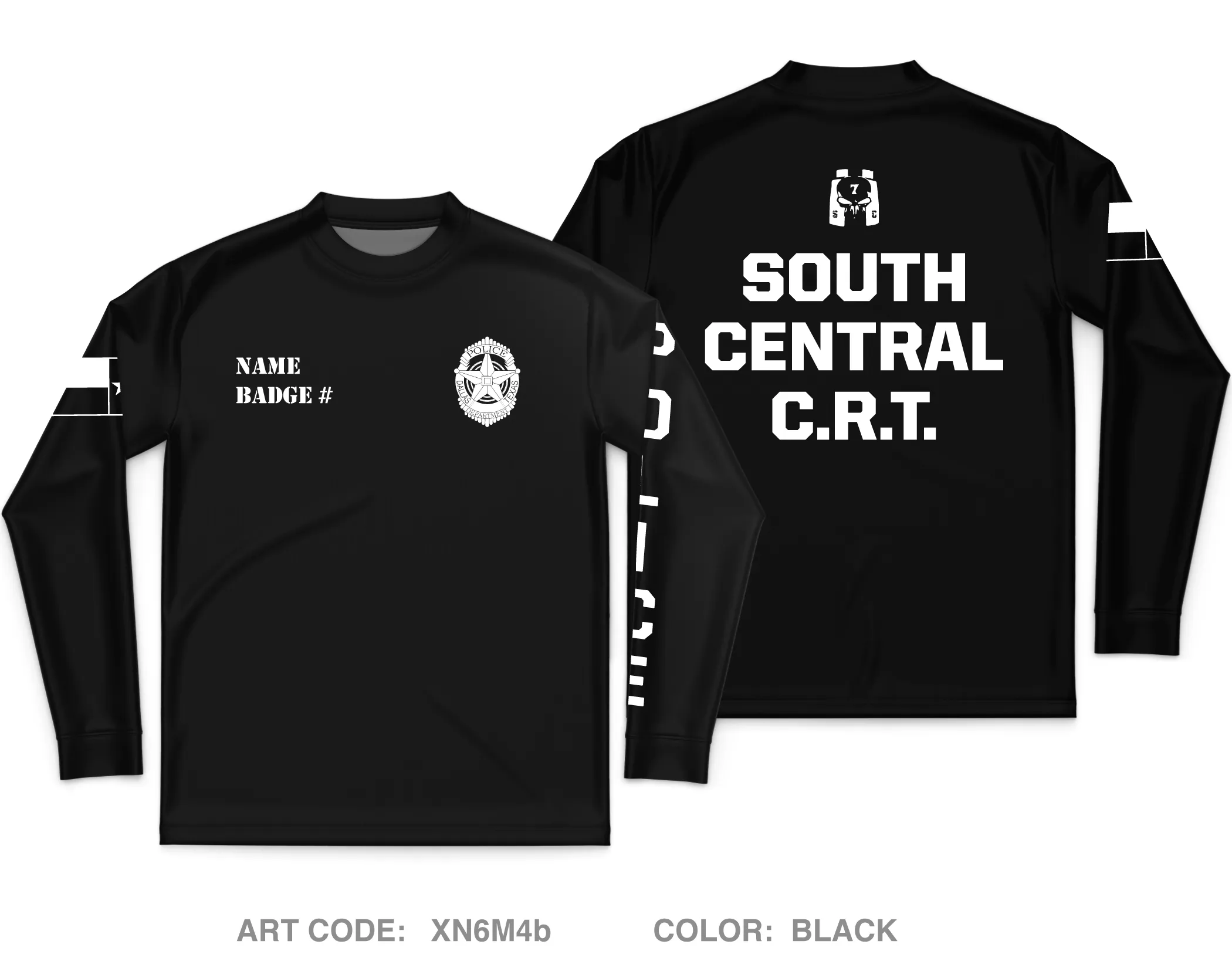 CUSTOM Dallas PD Store 1 Core Men's LS Performance Tee - XN6M4b
