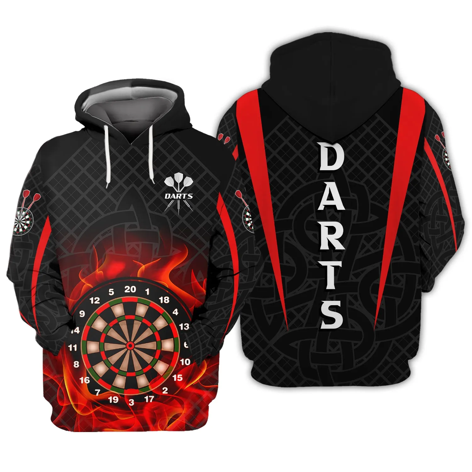 Dart Board On Fire 3D Printed Shirts