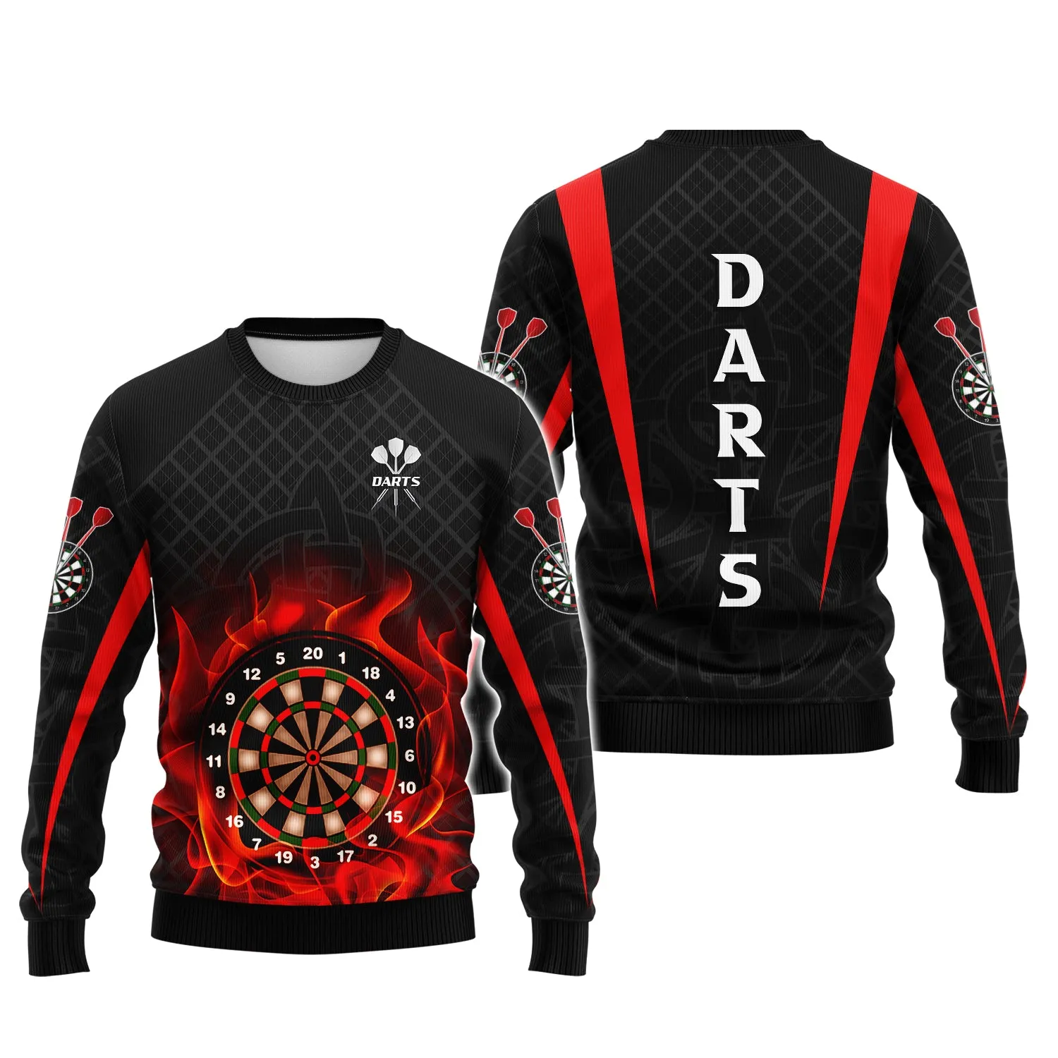 Dart Board On Fire 3D Printed Shirts