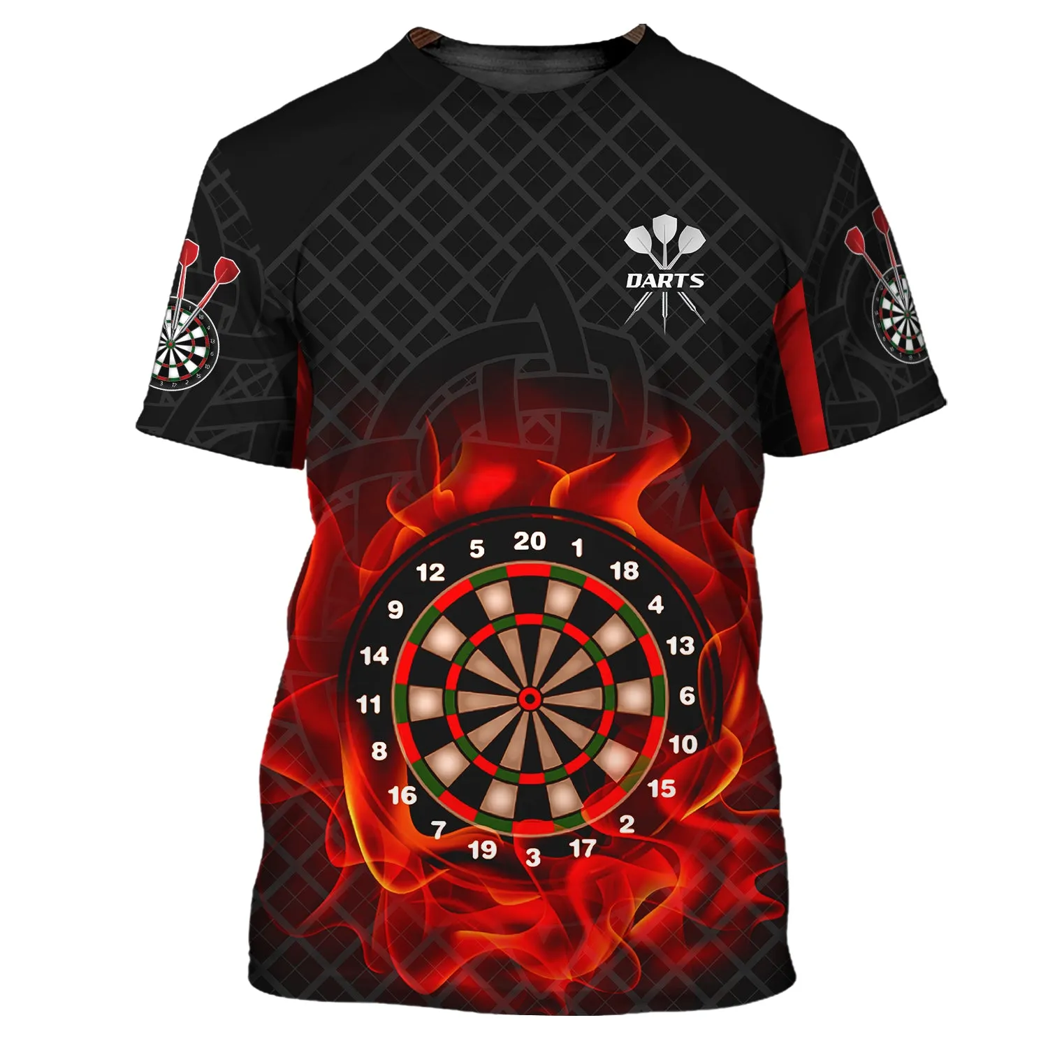 Dart Board On Fire 3D Printed Shirts